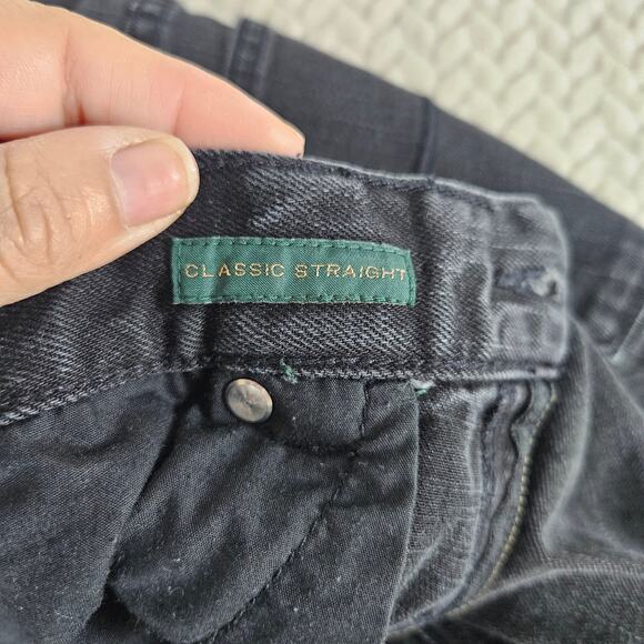 LRL Lauren Jeans Co Ralph Lauren Black Classic Straight Leg Jeans Sz10 Worn Look - Picture 4 of 10